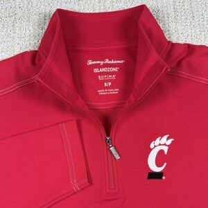 Tommy Bahama Men's Small Cincinnati Bearcats IslandZone Red 1/4 Zip Pullover